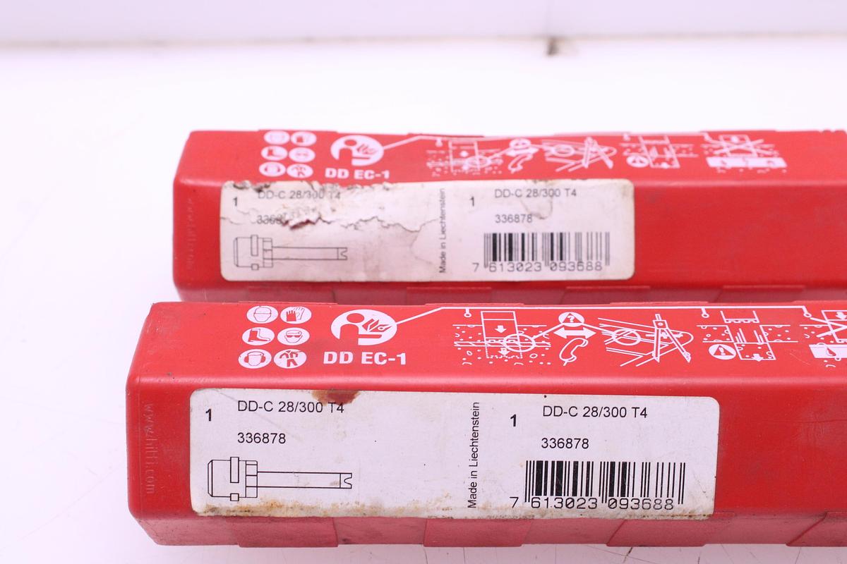 Usado Broca Corona Diamante HILTI DD-C 28/300 T4 - 2 Unidades