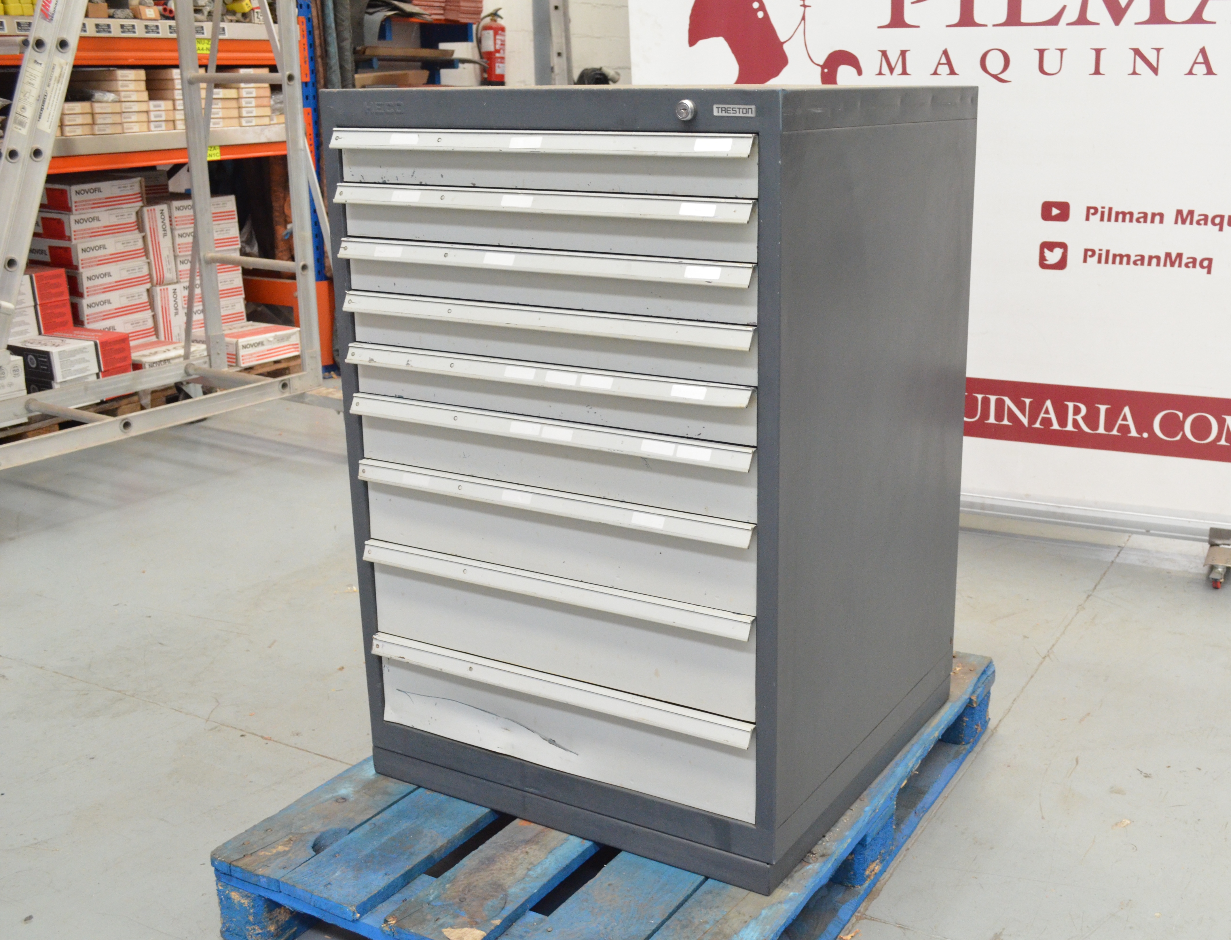Usado Armario con cajones metalico Heco 710x700x1050(h)mm