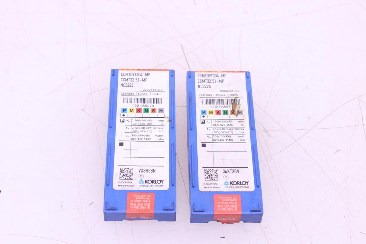 Usado Plaquitas de Widia Korloy CCMT09T304