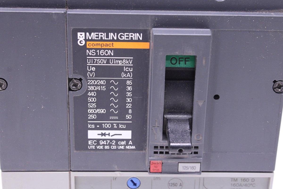 Usado Disyuntor Merlin Gerin Compact NS160N