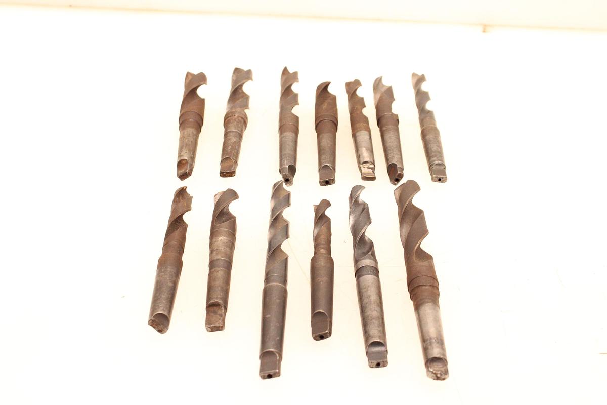 Usado  13 Brocas cono morse MT2 - 14,50 hasta 23 mm