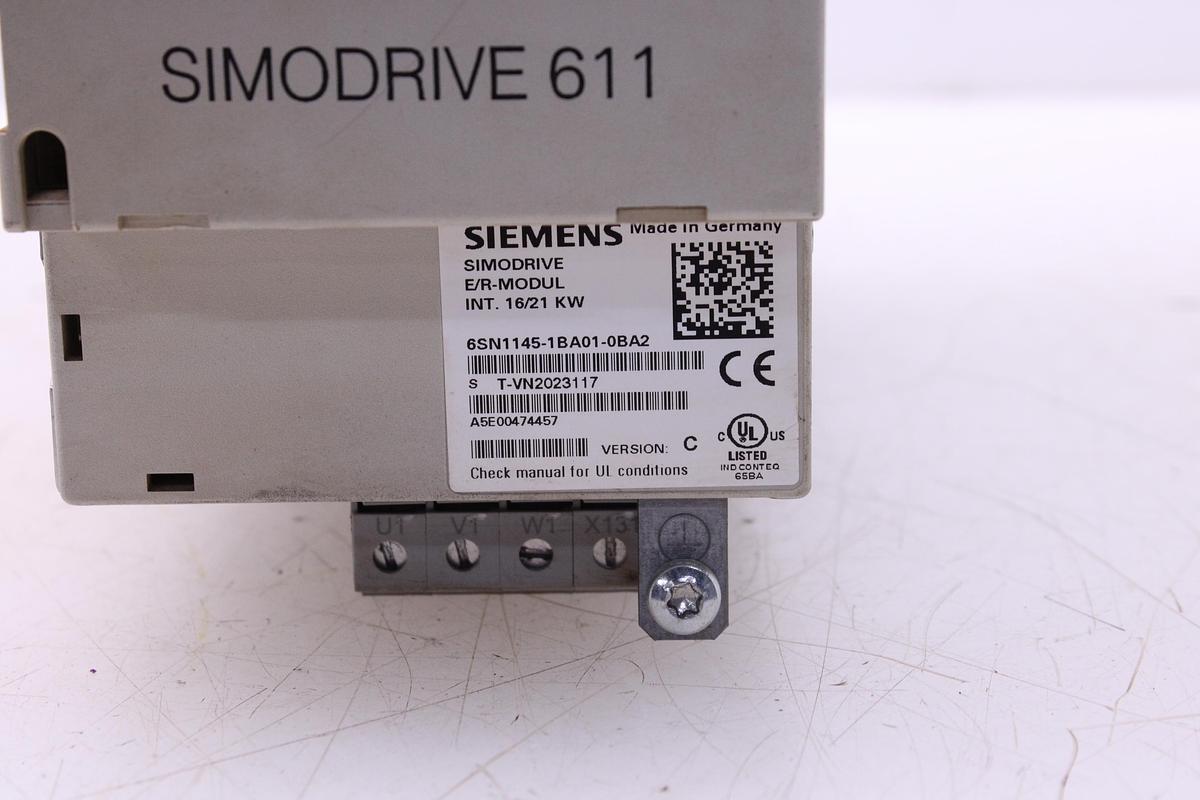 Usado Modulo de Alimentación SIMODRIVE 611 Siemens 6SN1145-1BA01-0BA2