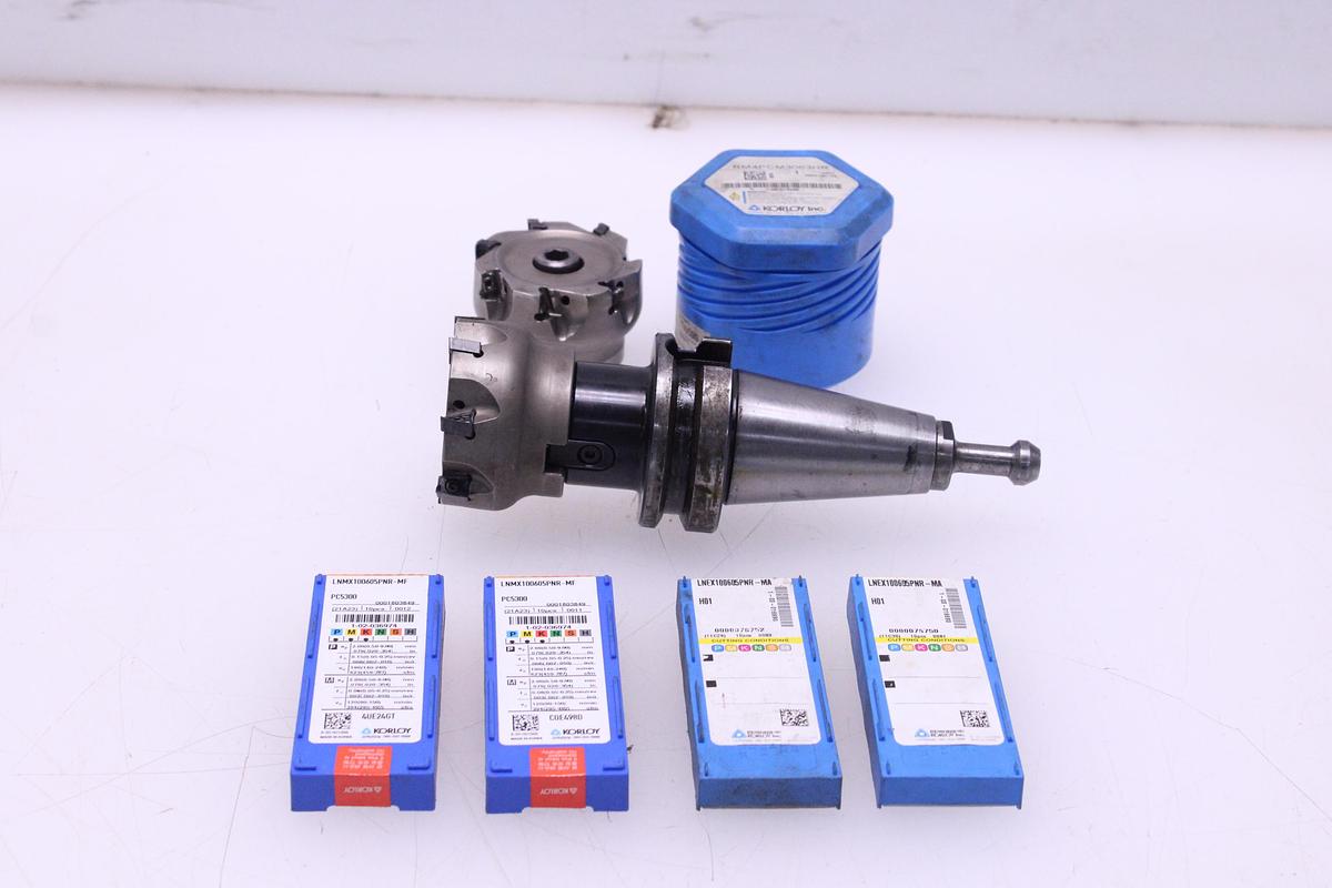 Usado Fresa Con Cono ISO 40 + Plaquitas de Widia LNMX / LNEX100605