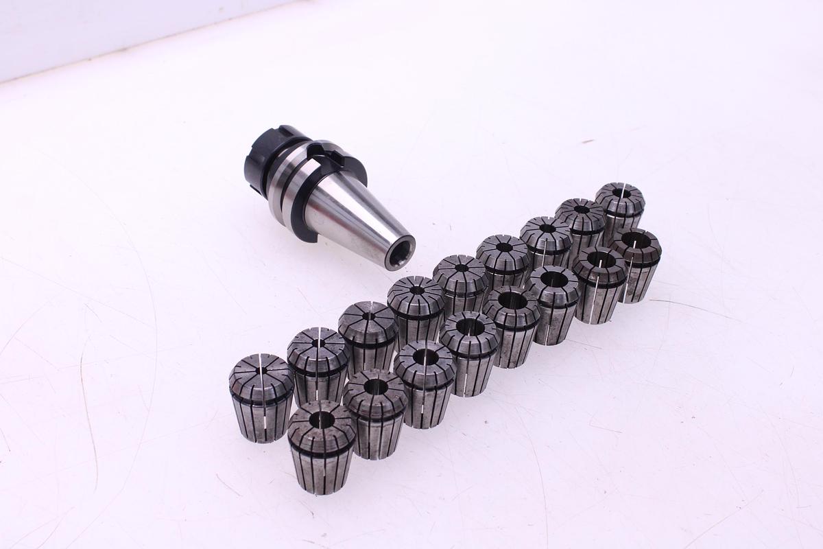 Usado Juego Pinzas Resorte ER32 "17 pcs" + Cono ISO 40 ASTRA