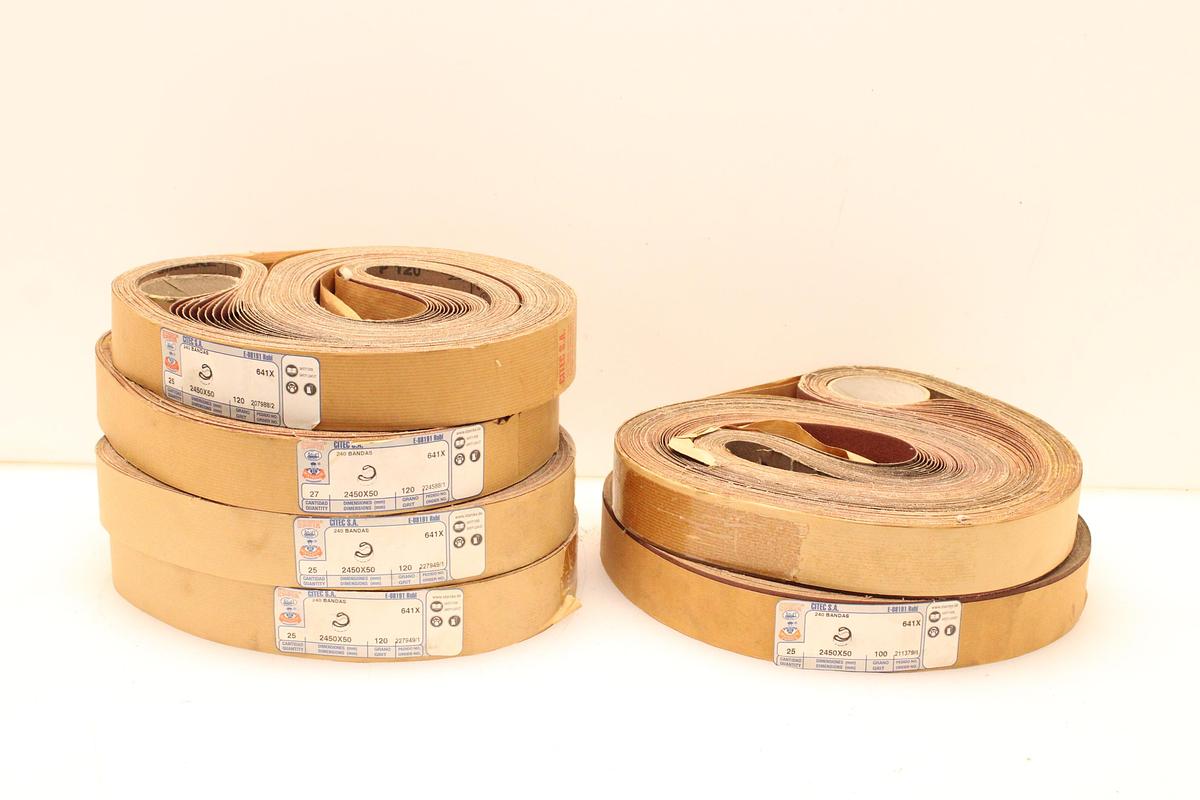 Usado Lote Bandas Abrasivas STARCKE ERSTA 2450x50 mm - 6 Paquetes