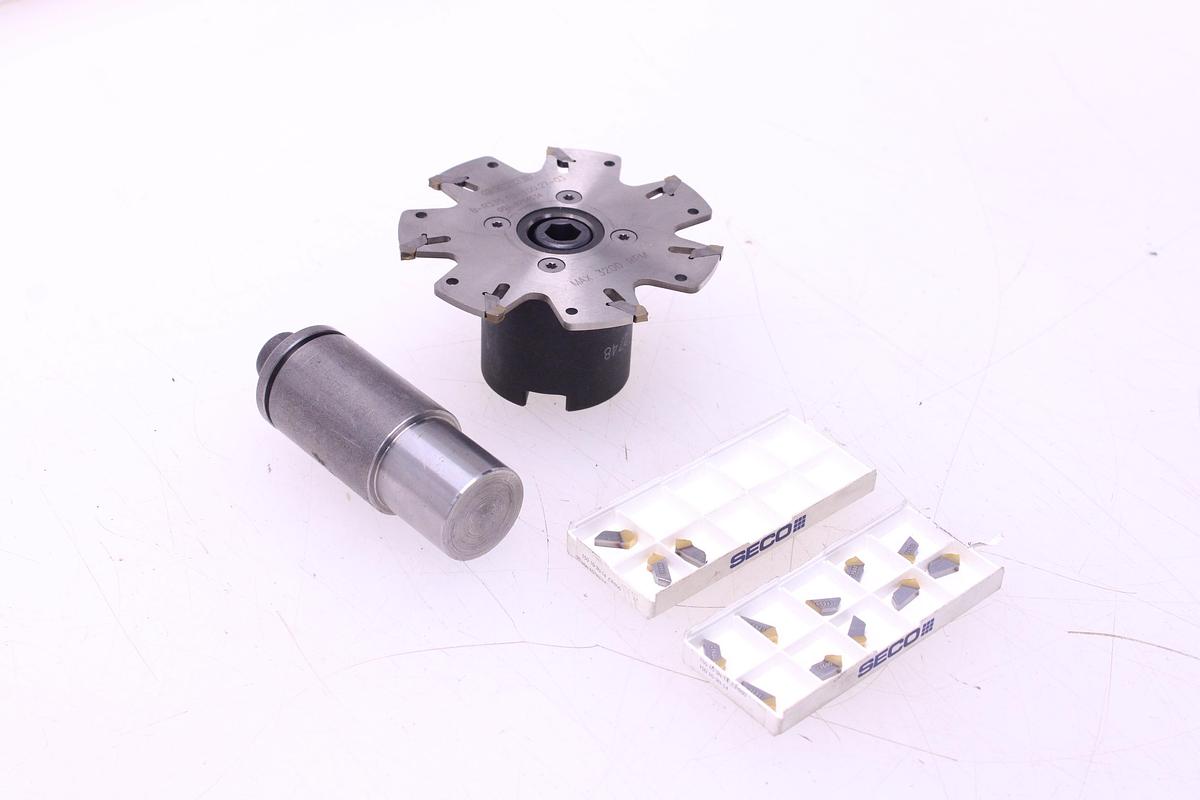 Usado Disco Fresado SECO R335.10-100-03.27-7 + Widias 150.10-3N-14