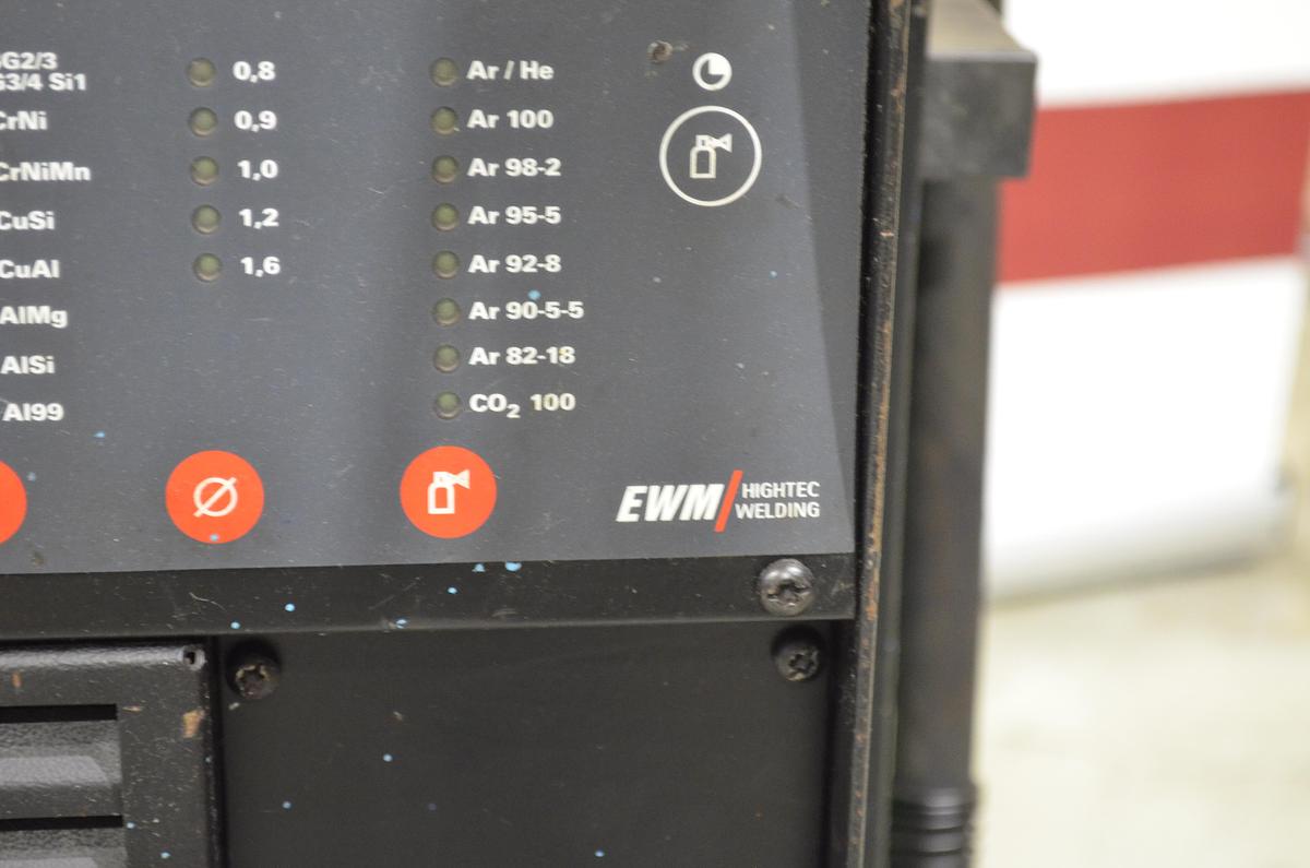 Usado Maquina soldar mig pulsada Praxair - Ewm Phoenix 400 con devanadera Phoenix Drive 4L