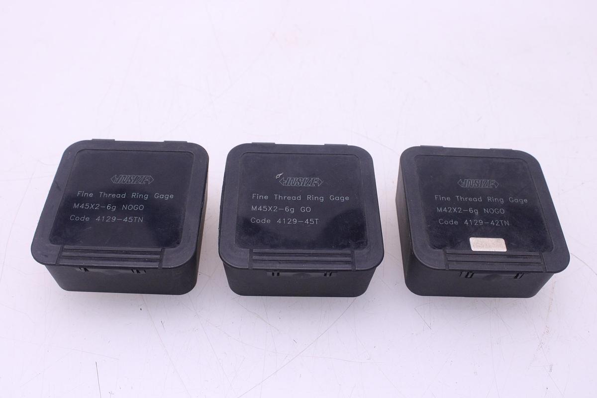 Usado Pack Calibre de Anillo fino Métrico INSIZE M45x2 y M42x2 GO/NOGO