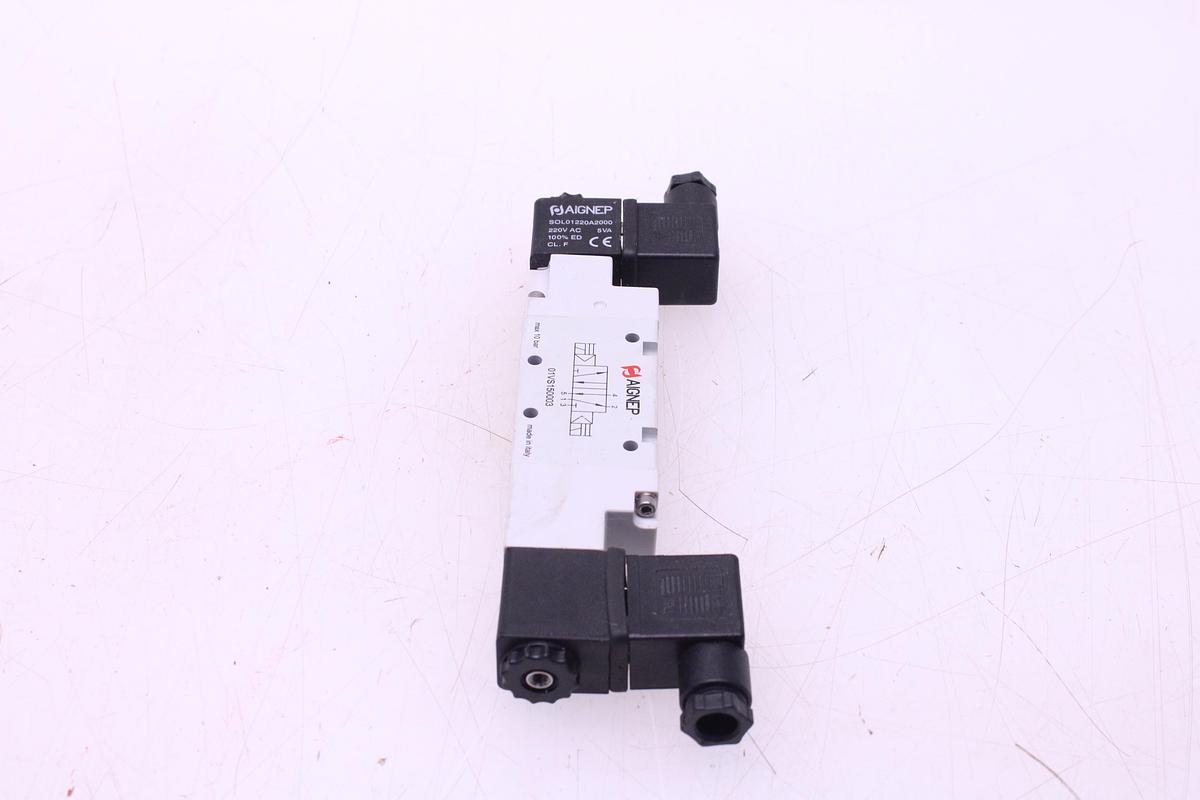Usado ElectroVálvula Neumatica Biestable AIGNEP 01VS150003 5/2 1/4