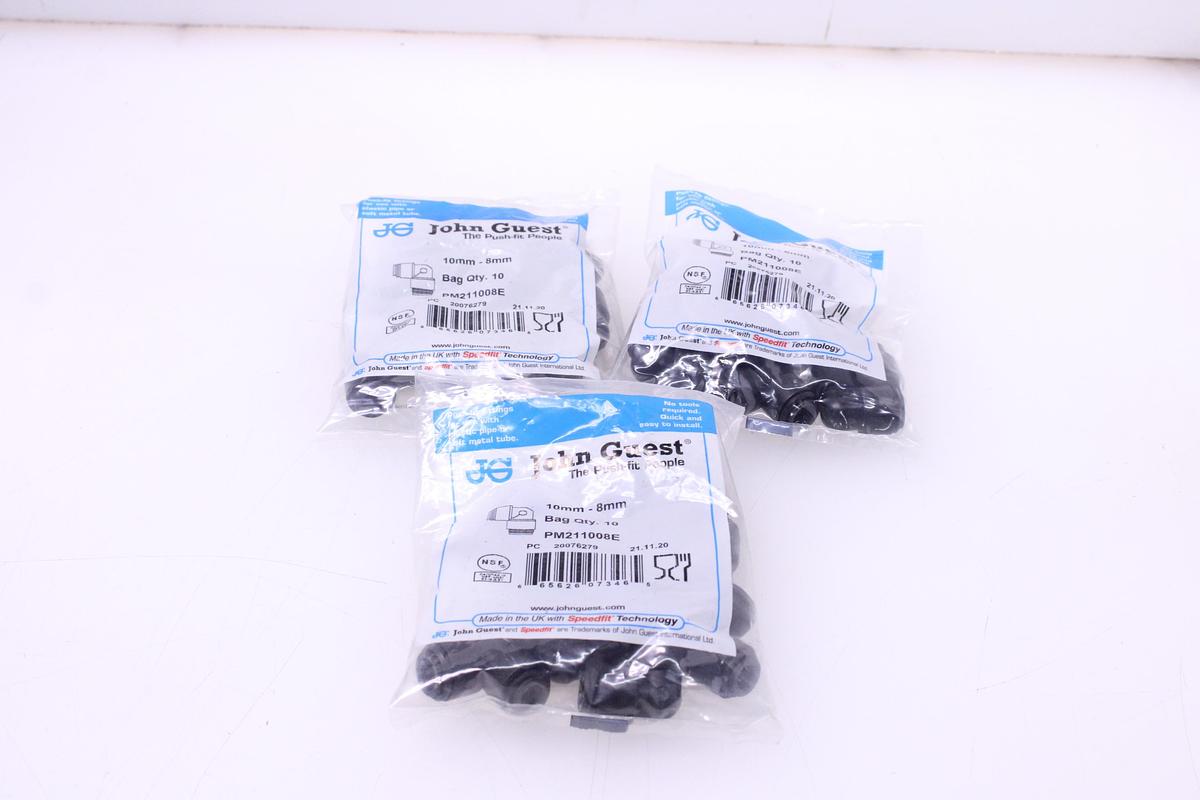 Usado Racores John Guest PM211008E 10mm - 8mm - 30 Unidades
