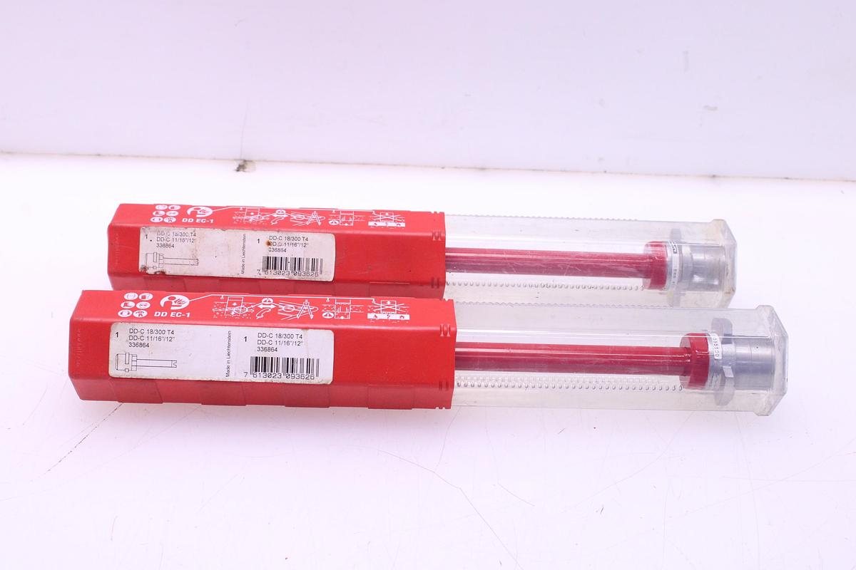 Usado Broca Corona Diamante HILTI DD-C 18/300 T4 - 2 Unidades