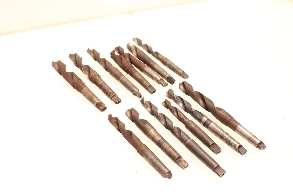 Usado  13 Brocas cono morse MT2 - 14,50 hasta 23 mm