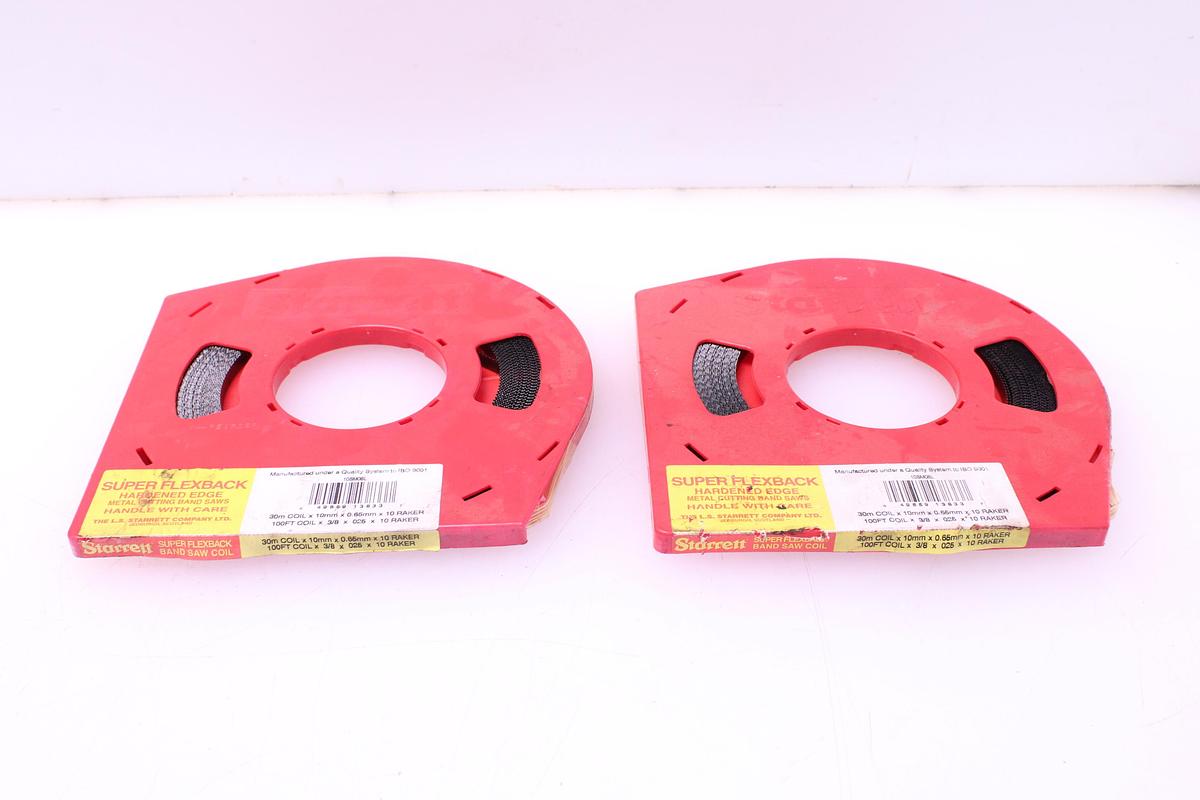 Usado Hojas Sierra Cinta STARRET 30m COIL x 10mm x 0.65mm x 10 RAKER - 2 Unidades