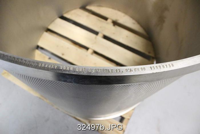 Used Bird 60 Pressure Screen Outer Basket #32497