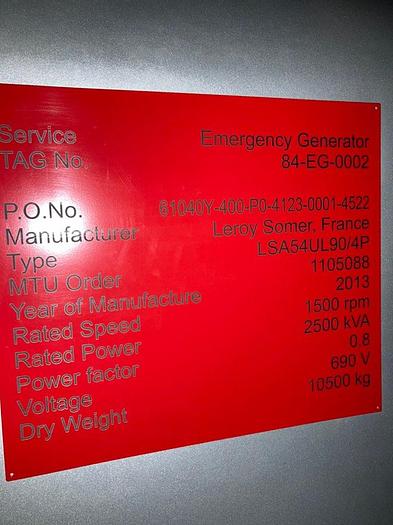 MTU 16V4000 New Generator set in a Container