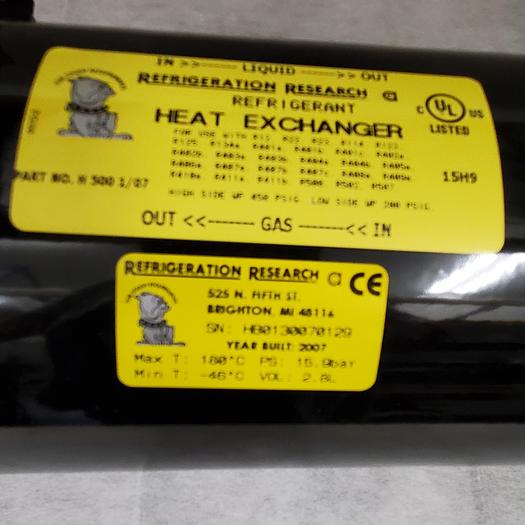 Used Refrigeration Research Refrigerant Delux Heat Exchanger