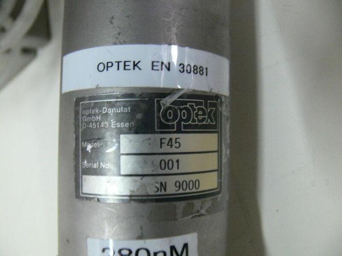 Used Optek 312 Dual Channel Absorption Meter W/ Single Wavelength F45 Sensor 280 nm