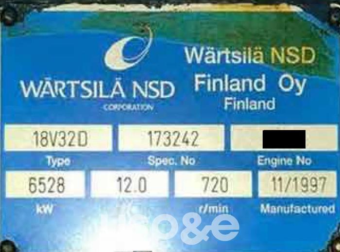 6.5 MW 1997 New Wartsila 18V32D Diesel Generator Sets