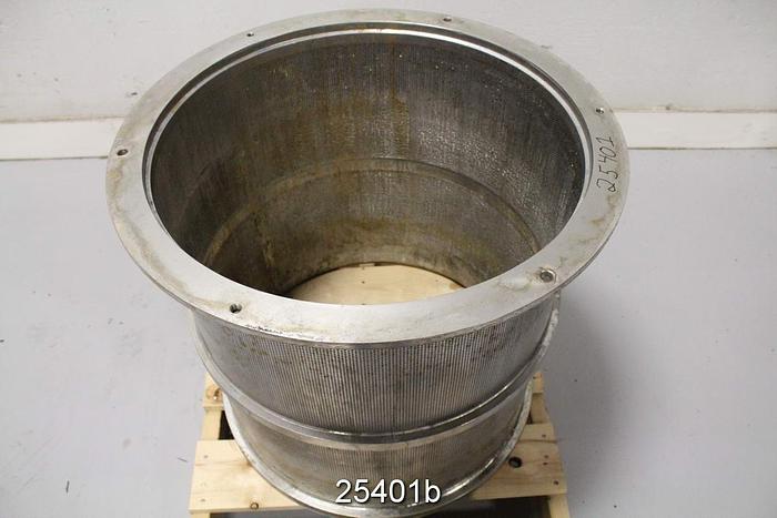Used Black Clawson 24PSPH Pressure Screen Basket, 0.062" Holes #25401