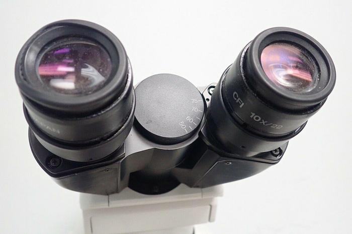 Used Nikon Model Eclipse E400 Microscope w/ 3 Objectives Plan Apo 100X, Plan 10X, 60X