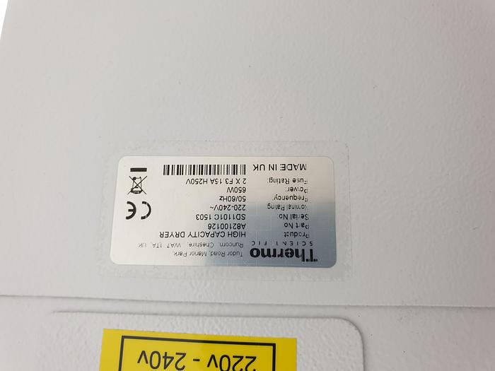 Used Thermo Scientific A82100126 High Capacity Dryer