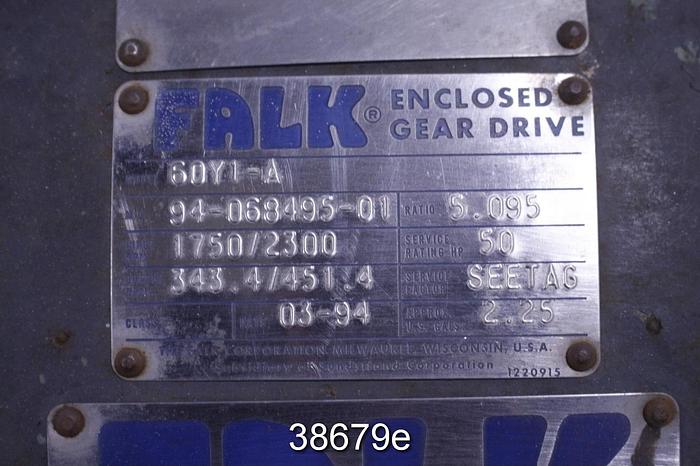 Used Falk 60Y1-A Gear Drive 5.095/1 Ratio #38679