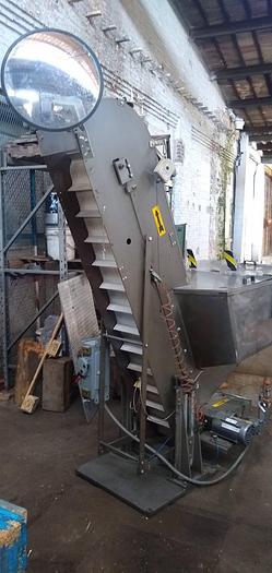 Used Stainless feed hopper  11wx 84" discharge