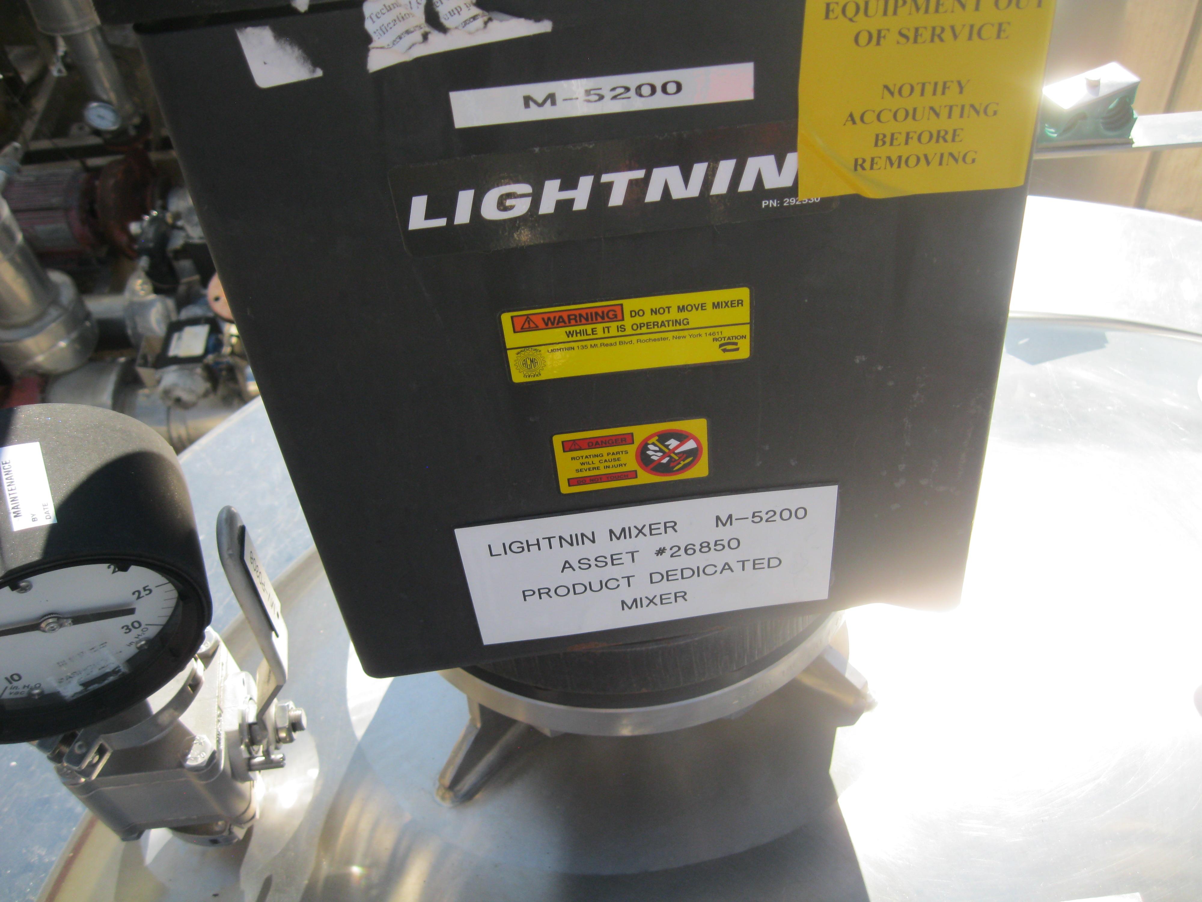 Refurbished 500 GALLON PRESSURE/VACUUM MIX TANK