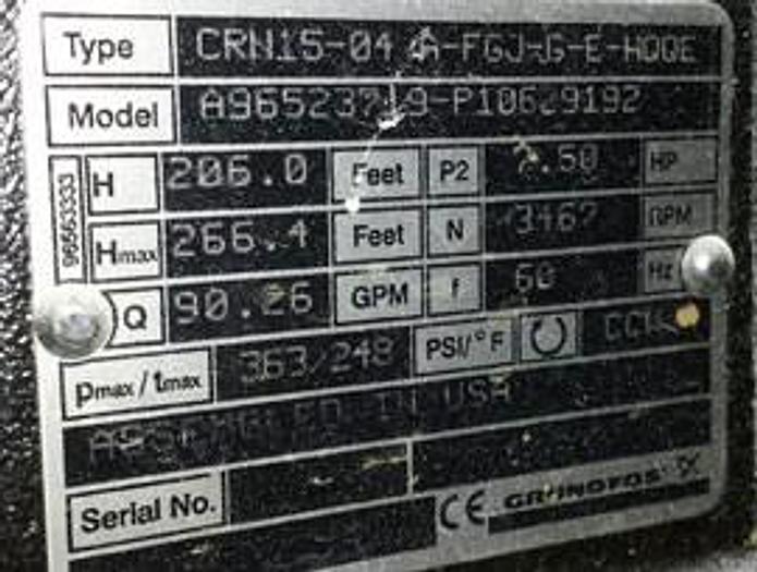 Used Grundfos A96523719-P10629192