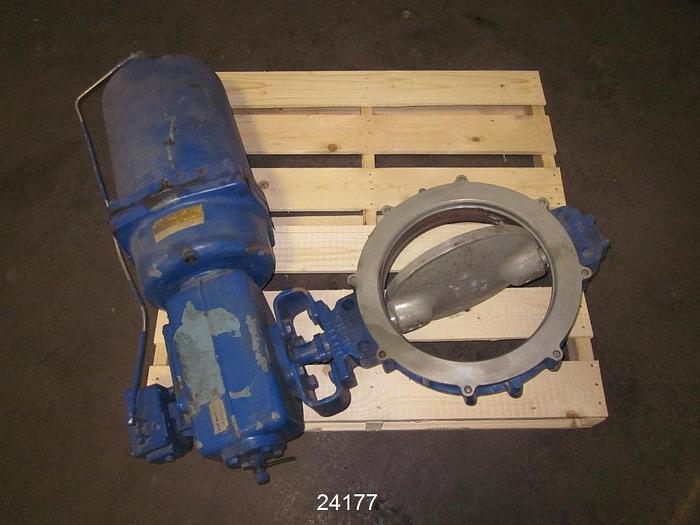 Used Neles Jamesbury 16" Air Operated Butterfly Valve, Stainless Steel Body #24177