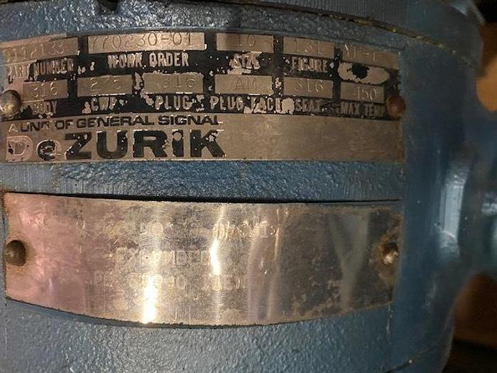 Used DEZURIK 10" PNEUMATIC VALVE S/S