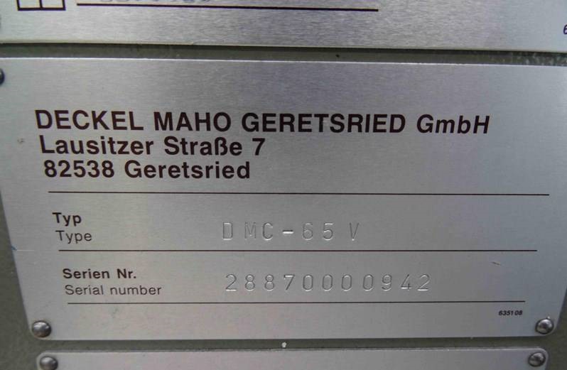 Usado DECKEL MAHO DMC 65V CNC Centros de Mecanizados #4473