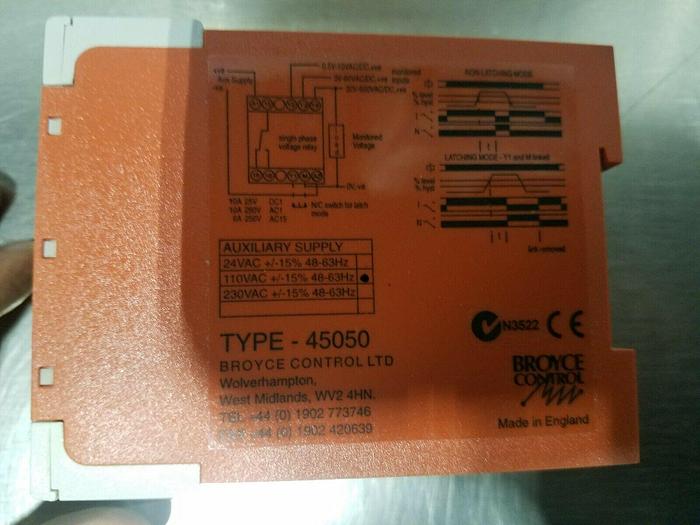 Used Broyce Control Voltage Relay Model 321-6781 Type: 45050 24 vac 110 vac 230 vac