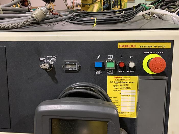 Used FANUC M710iC/70T GANTRY ROBOTIC SYSTEM, R30iA, 8' TALL RAIL X 11'6" OF TRAVEL
