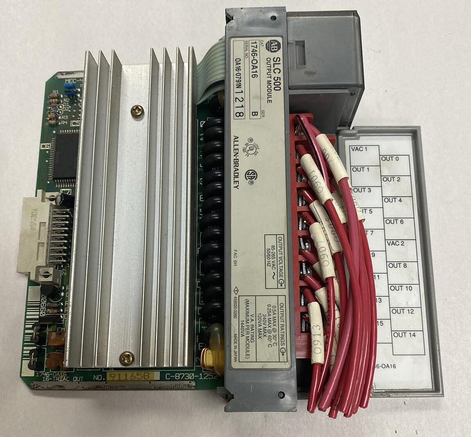 Used Allen-Bradley,1746-OA16,Ser B SLC 500 Output Module