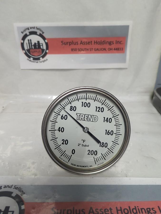 Used TREND,20 Subd,TEMPERATURE GAUGE 0-200F PRE-OWNED