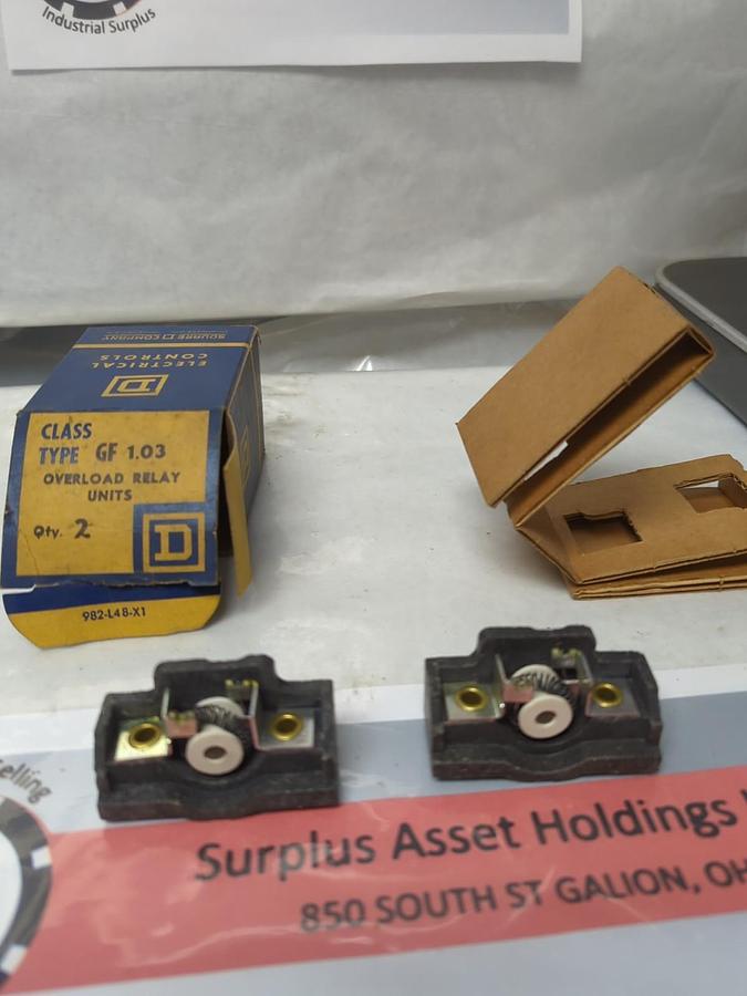 SQUARE D,GF-1.03,THERMAL OVERLOAD RELAY BOX OF 2 NOS
