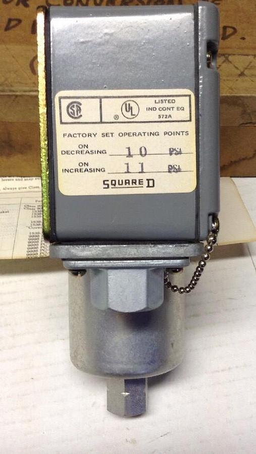 Square,D 9012-ACW-4,Series B Pressure Switch 1-20 PSI