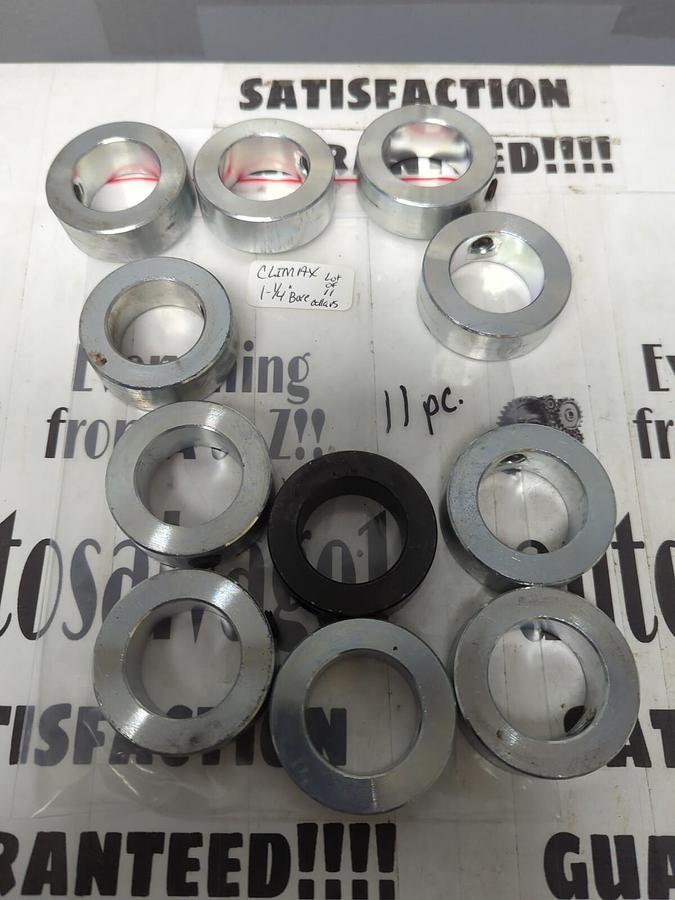 CLIMAX,1-1/4 INCH,BORE STEEL SET SCREW SHAFT COLLARS LOT OF 11 NOS