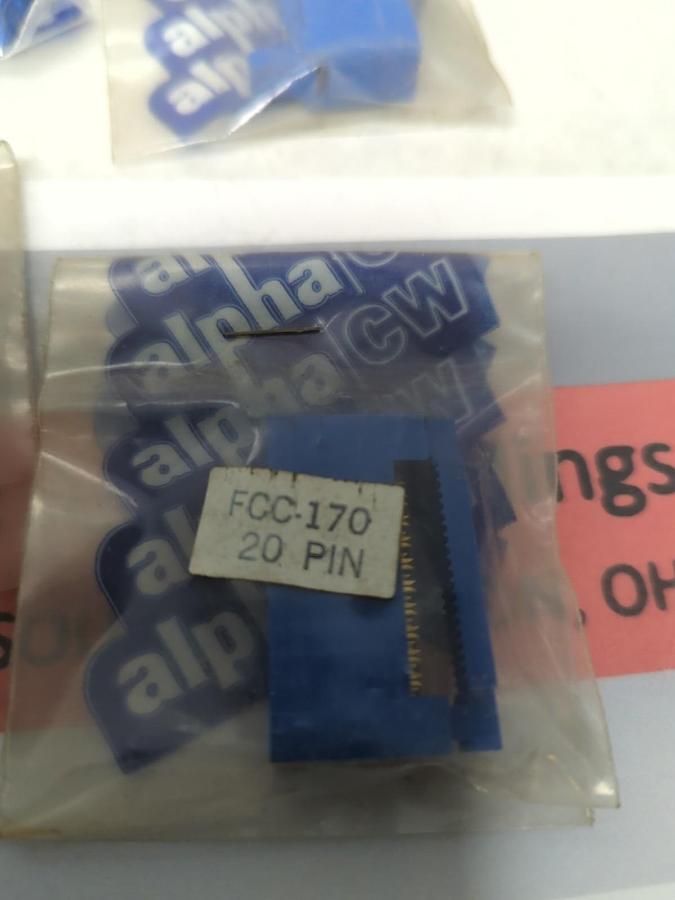 ALPHA,FCC-170,CARD EDGE CONNECTOR 20-PIN LOT OF 8 NOS
