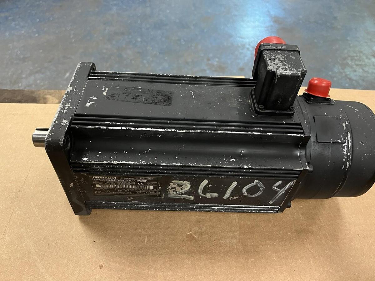 Used INDRAMAT,11223851,MAC090B-0-PD-3-C/110-A-0/S001 PERMANENT MAGNET SERVO MOTOR