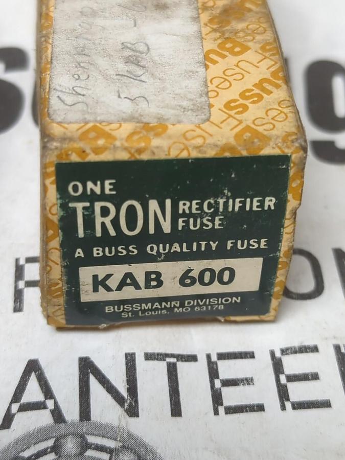 COOPER BUSSMANN,KAB600,RECTIFIER 600 AMP FUSE NEW