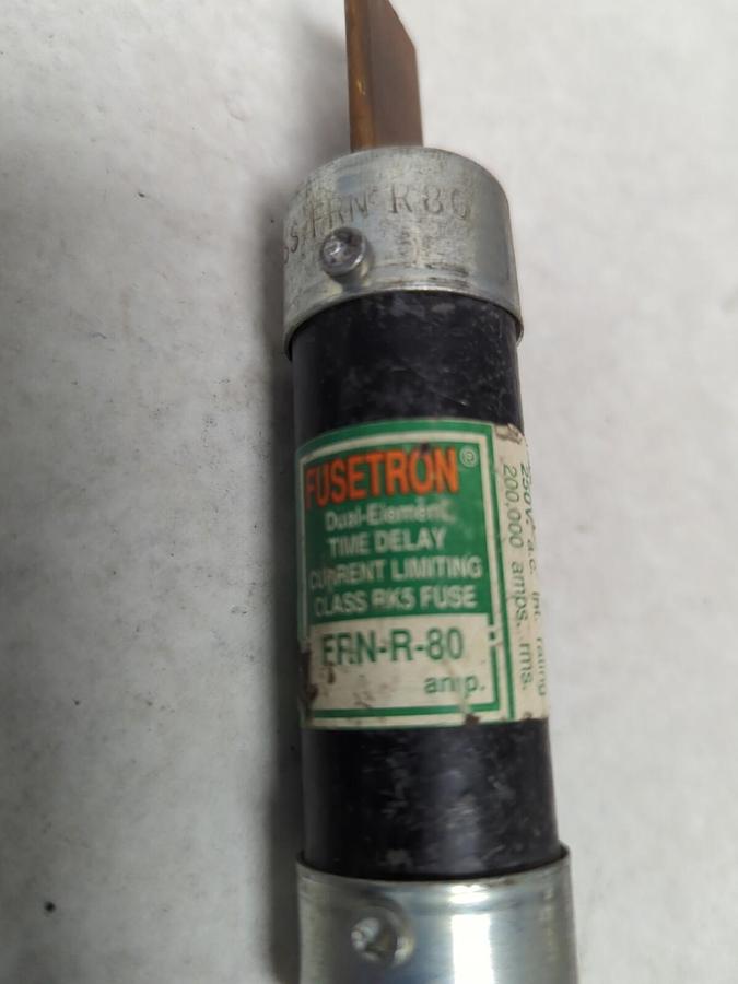 Used COOPER BUSSMANN,FRN-R-80,FUSETRON 80 AMP FUSE PRE-OWNED