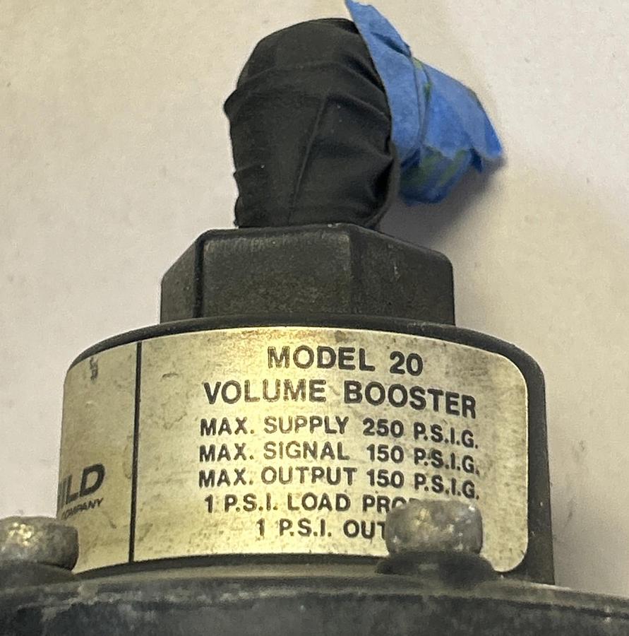 Used FAIRCHILD,MODEL 20,VOLUME BOOSTER 250 PSIG MAX SUPPLY