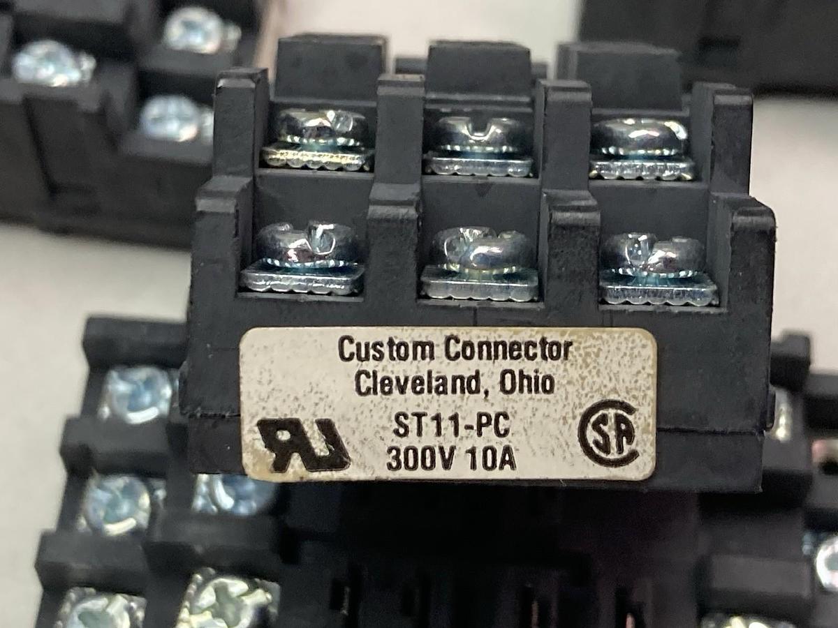 Custom Connector Corporation,ST11-PC,Relay Socket 300V 10A BOX OF 10