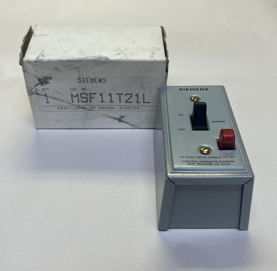 SIEMENS,MSF11T21L,FRACTIONAL HP MANUAL STARTER NOS