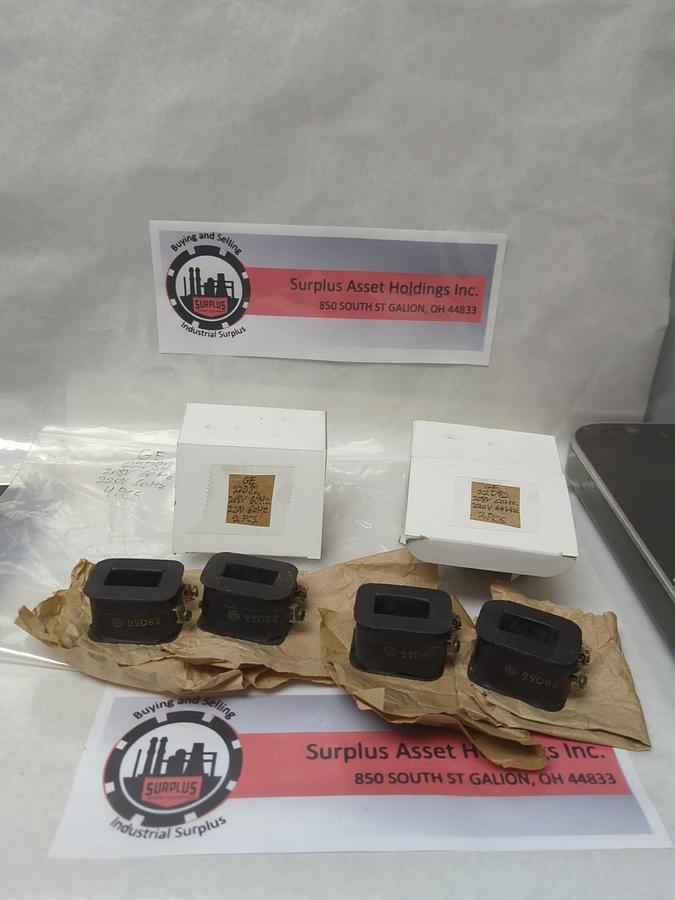 Used GENERAL ELECTRIC,22D82,COIL 208V 60HZ 220V 60HZ LOT OF 4 PRE-OWNED