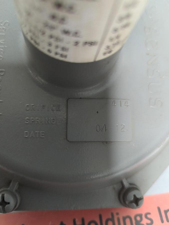 SENSUS,143-00,GAS REGULATOR BLACK SPRING 2-6PSI NOS