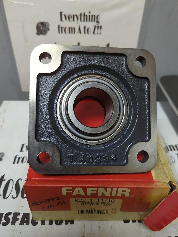 FAFNIR,RCJ 1-11/16 IN,INDUSTRIAL DUTY SELF-LOCKING COLLAR 4-BOLT FLANGE BEARING
