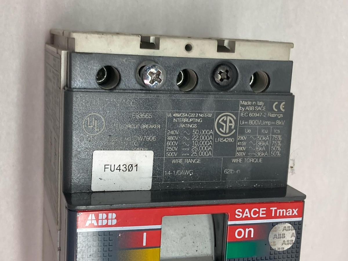 Used ABB,SACE T1N 100,3-Pole Circuit Breaker 480-600V 50/60Hz